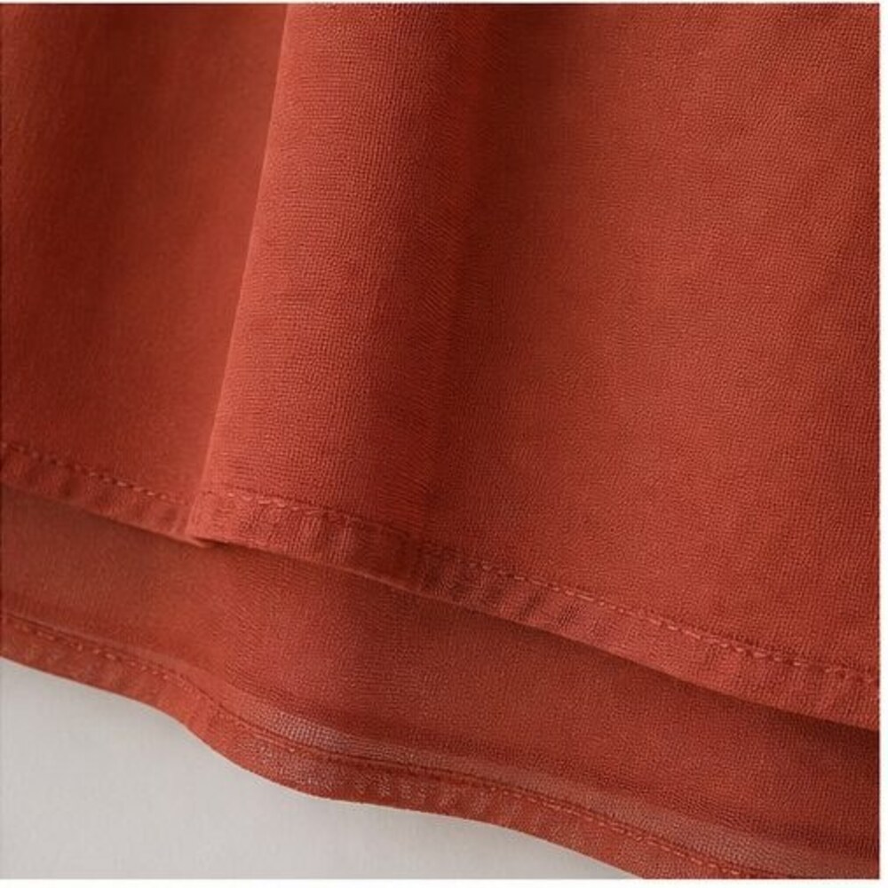 Rust Puff Sleeve Top - Picture 6 of 6